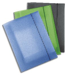 CARTELLINA CON ELASTICO EKO U110 TRASPARENTE BLU LEONARDI