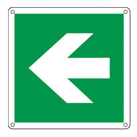 CARTELLO ALLUMINIO 12x12cm 'FRECCIA'