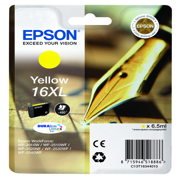 CARTUCCIA A PIGMENTI GIALLO EPSON DURABRITE ULTRA SERIE 16XL/PENNA E CRUCIVERBA