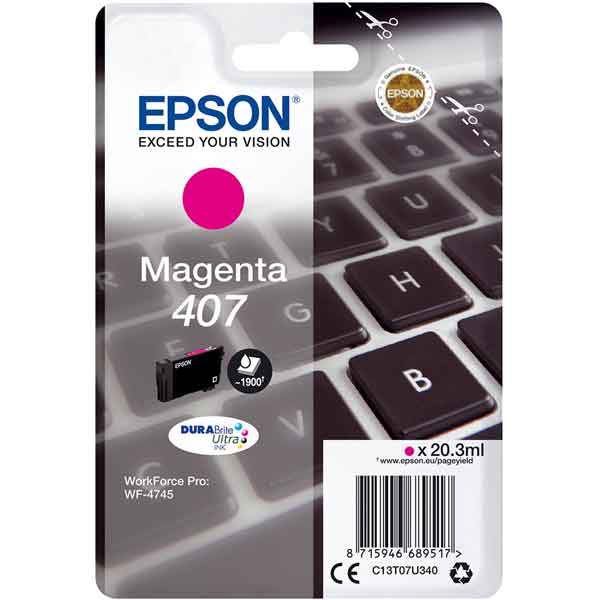 Cartuccia Epson Magenta 407L 38,1 ML
