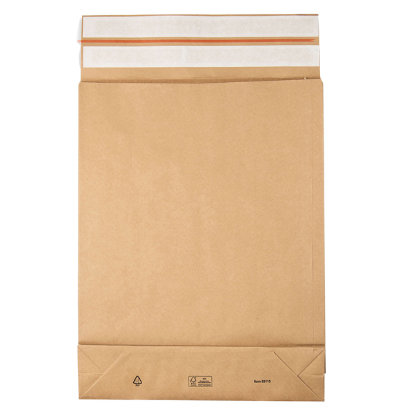 200 Sacchetti a fondo quadro E-Green carta kraft avana C3 35x45x8+10cm