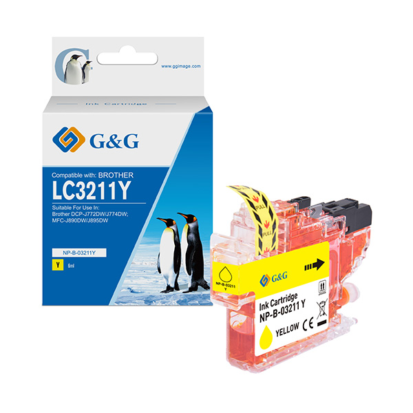 Cartuccia ink compatibile GG Giallo per Brother DCP-J772DW/J774DWMFC-J890DW
