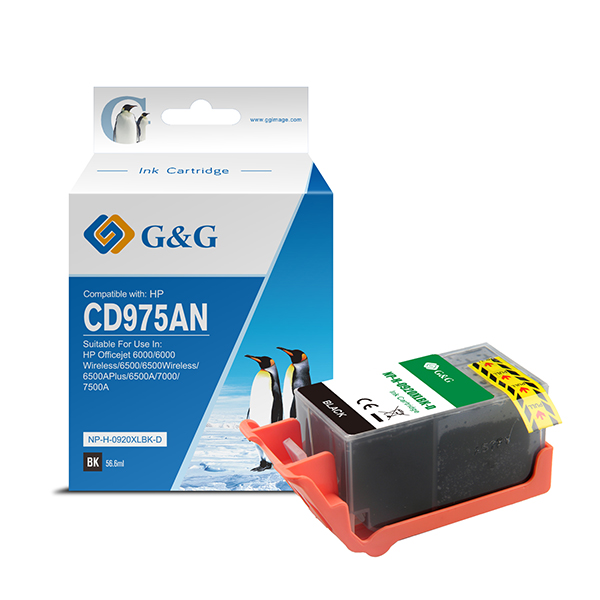 Cartuccia ink compatibile GG Nero per HP officejet 6000/6500/7000/7500A