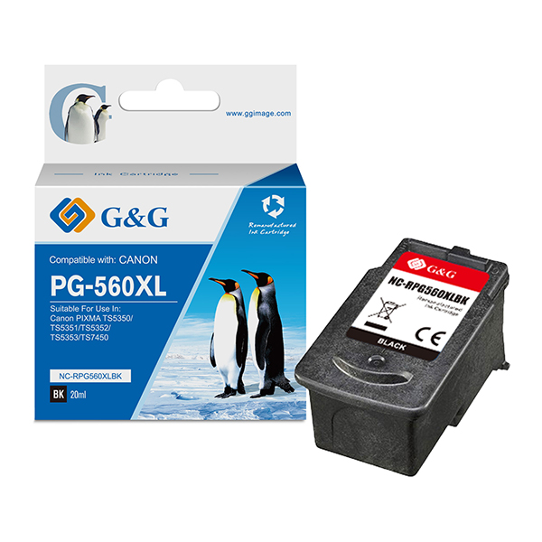 Cartuccia ink rigenerata Nero GG per Canon PIXMA TS5350/TS5351/TS5352/TS5353