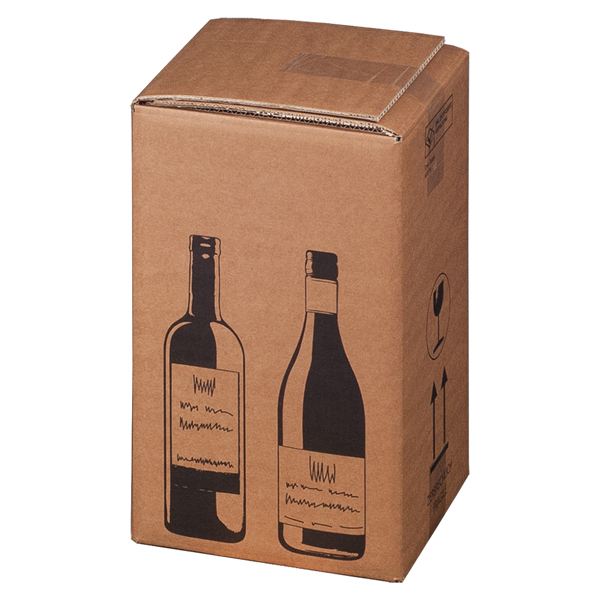 10 Scatole per quattro bottiglie Wine Pack 21,2x20,4x36,8 cm