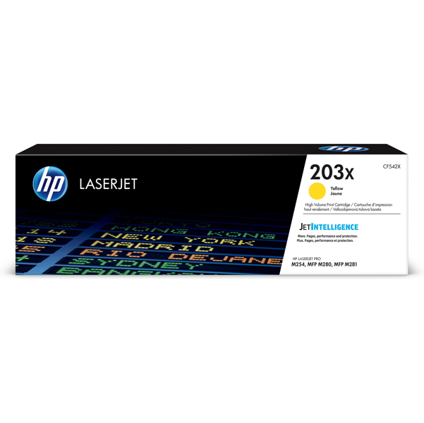 Cartuccia toner giallo originale ad alta capacitA' LaserJet HP 203X_2.500PAG