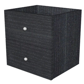 CASSETTIERA 2CASS. NERO VENATO per LIBRERIA RAINBOW