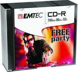 CD-R EMTEC 80MIN/700MB 52X SLIM CASE (kit 10pz