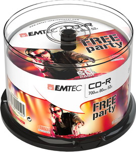 CD-R EMTEC 80MIN/700MB 52x SPINDLE (50pz