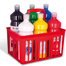 Cesta 6 tempera pronta Primi Passi 1lt colori assortiti PRIMO