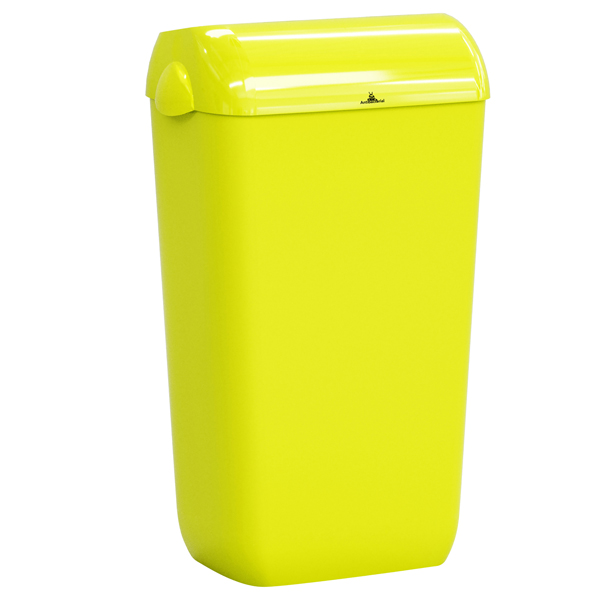 Cestino gettacarte Skin con coperchio 23 L giallo fluo