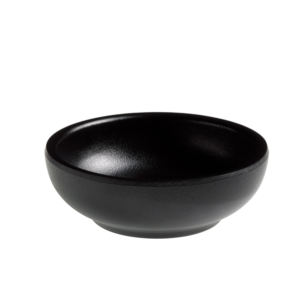 Ciotolina tonda fingerfood in melamina nera D7x3,5 cm Leone