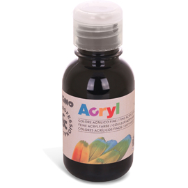 Colore acrilico fine Acryl 125ml nero PRIMO