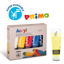 COLORE ACRILICO FINE tubo da 75ml ASTUCCIO 5 COLORI