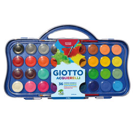 Colori acquerello 36 pastiglie da D30mm GIOTTO