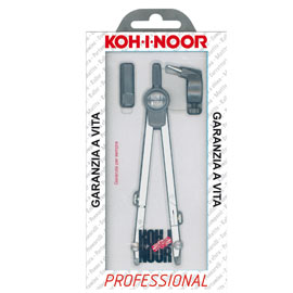 COMPASSO PROFESSIONAL 155mm+allunga telescopica 3pz KOHINOOR