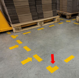 Conf.10 adesivi da terra ''L'' 10x10cm 1702 Durable