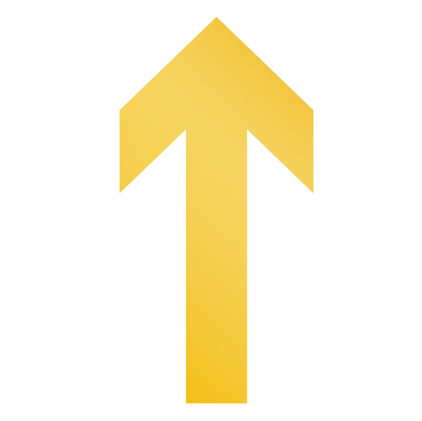 Conf.10 adesivi da terra rimovibili ''Freccia'' 10x0,02x20cm 1048 Durable