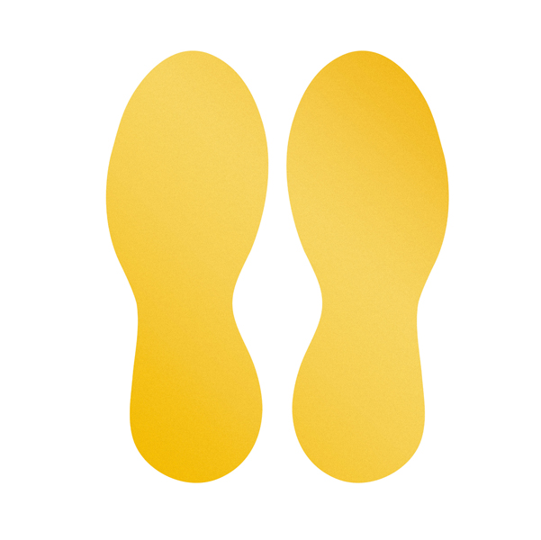 Conf.10 adesivi da terra rimovibili ''Orme (dx e sin'' 9x0,02x24cm 1047 Durable