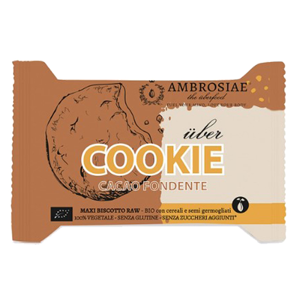 CONFEZIONE 15 COOKIES CACAO FONDENTE DA 35GR AMBROSIAE