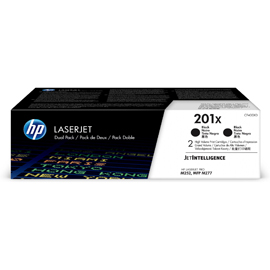 CONFEZIONE DA 2 CARTUCCE TONER NERO ALTA CAPACITA' HP201X