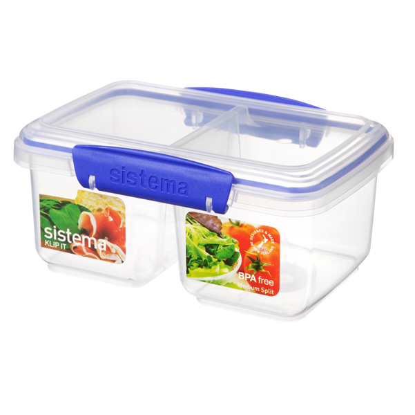 CONTENITORE PER ALIMENTI IN PP A DUE SCOMPARTI KLIP IT 0,5 E 0,5LT
