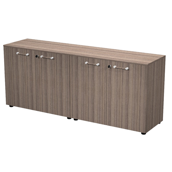 Coppia mobili bassi con ante ELEGANCE 180x45,3x75Hcm Noce Toscano