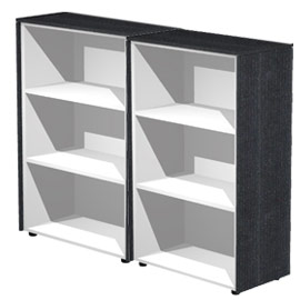 COPPIA MOBILI MEDI A GIORNO 162,8X43cm H119,8cm NERO VEN. - PRESTIGE