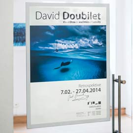 CORNICE ADESIVA DURAFRAME  POSTER A2 42X59,4CM ARGENTO DURABLE