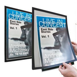 Cornice espositiva adesiva Duraframe® A3 29,7x42cm nero DURABLE