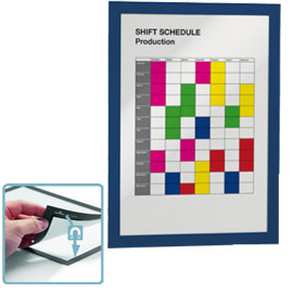 Cornice espositiva adesiva Duraframe® A4 21x29,7cm blu DURABLE