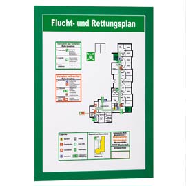 Cornice espositiva adesiva Duraframe® A4 21x29,7cm verde DURABLE
