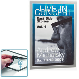 Cornice espositiva adesiva Duraframe® A5 15x21cm silver DURABLE