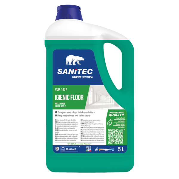 Detergente Igienic Floor 5Lt mela verde Sanitec