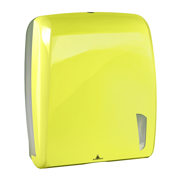 Dispenser carta asciugamani Skin piegati a C e Z 450 fogli giallo fluo