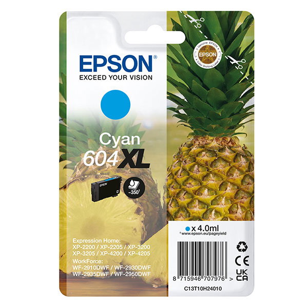 Epson Cartuccia 604XL Ananas Ciano 4 ml