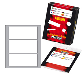 Etichetta adesiva bianca 100x46mm (10fogli x 3etichette) Markin