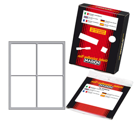 Etichetta adesiva bianca 70x56mm (10fogli x 4etichette Markin