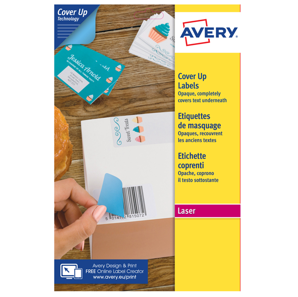 Etichette bianche coprenti BlockOUT A4 25 fg 199,6 x 143,5mm (2 et/fg laser