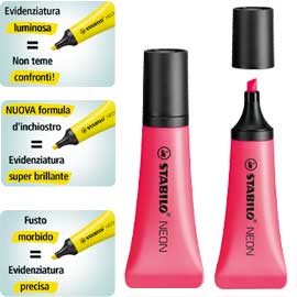 Evidenziatore STABILO NEON fucsia 72/56