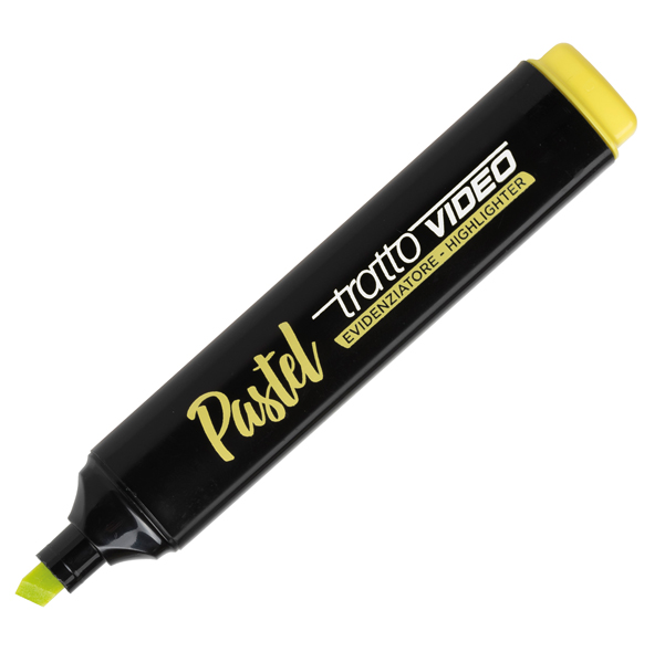 Evidenziatore Tratto Video Pastel giallo