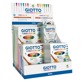 EXPO ASTUCCI PENNARELLI TURBO COLOR + TURBO GLITTER PASTEL - GIOTTO
