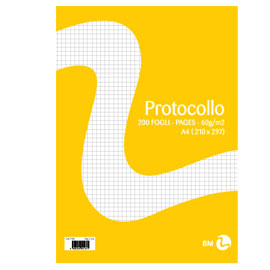 FOGLI PROTOCOLLO A4 60gr 20fg 5mm BM