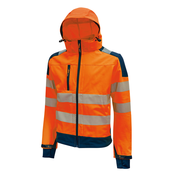 Giacca Softshell alta visibilitA' Miky arancio fluo Taglia L U-Power (Delist