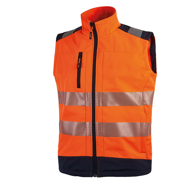 Gilet alta visibilitA' softshell Dany arancio fluo Taglia XL U-Power (Delist