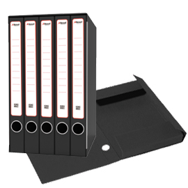 Gruppo raccoglitori Qunitetto c/cartelle 25x35cm dorso 23,5cm Rexel