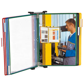 LEGGIO DA MURO CON 10 TASCHE PVC COLORI ASS. T-Technic Djois