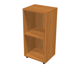 LIBRERIA BASSA A GIORNO 40x32cm - H81,5cm NOCE CHIARO