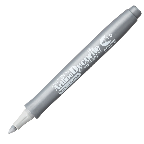 Marcatore Decorite punta tonda 1.0mm argento Artline(delist