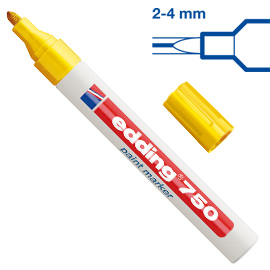 Marcatore EDDING 750 punta media vernice giallo